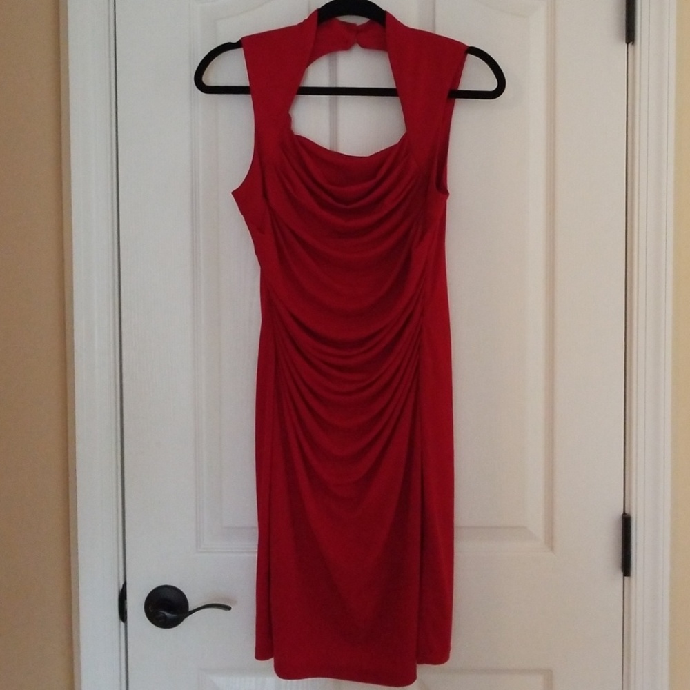 Red cocktail holiday dress